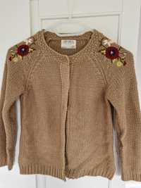 Sweter kardigan dziewczęcy  Zara 128 cm
