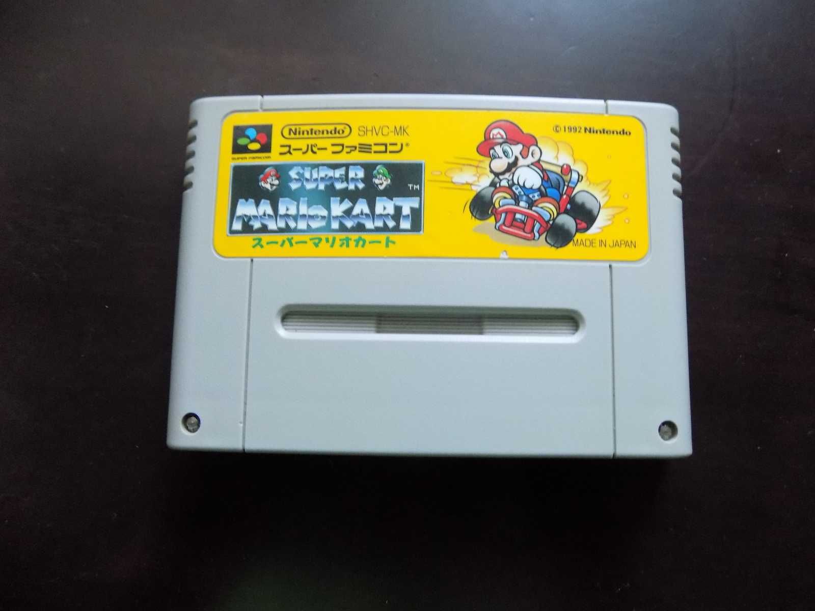 Super Mario Kart -Super Famicom/SNES - japoński kartridż Bowser chleje
