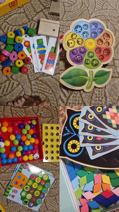 Игрушки лото, мозайка, пирамидка