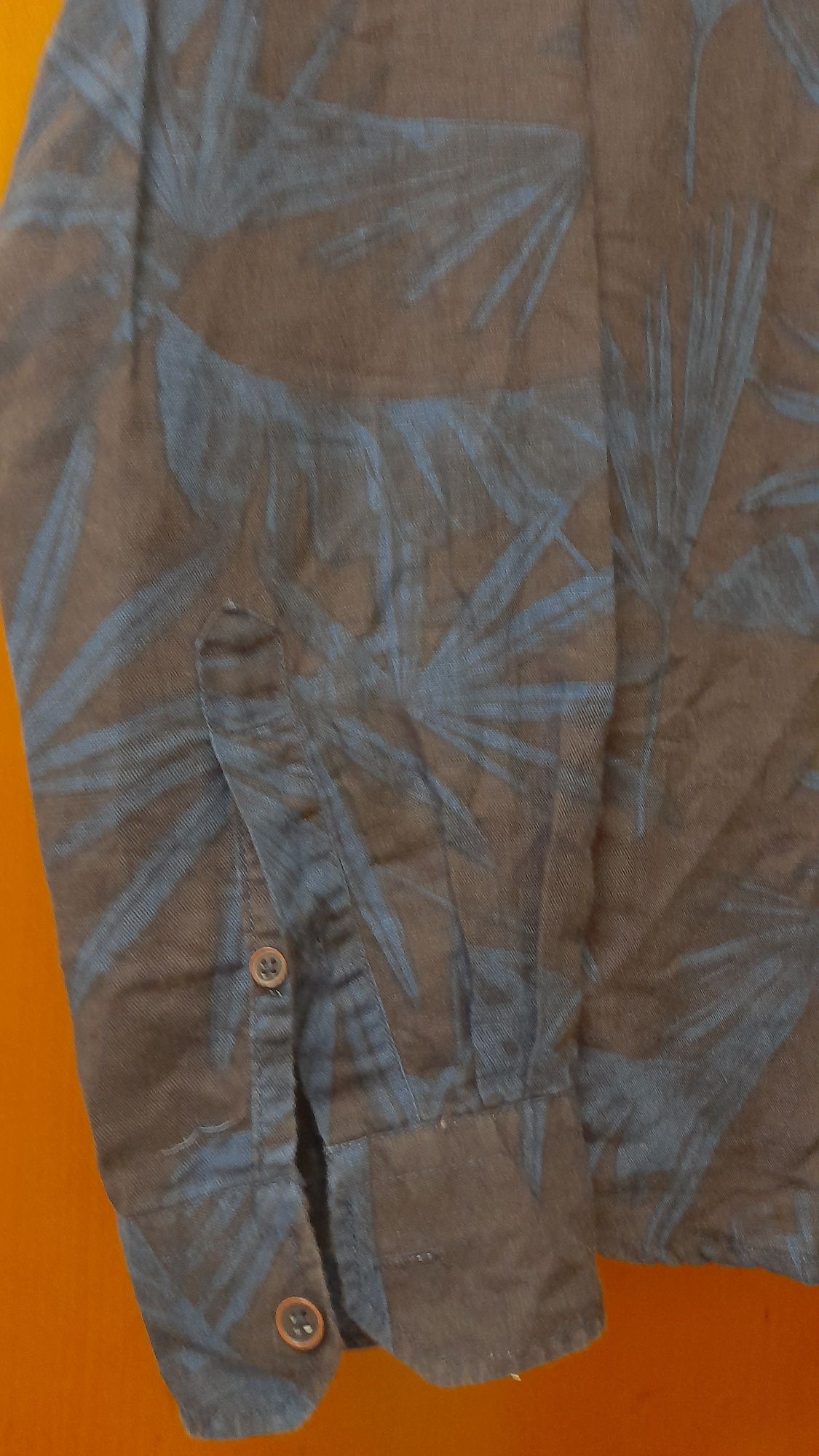 Camisa linho Springfield padrão florido - Bom estado