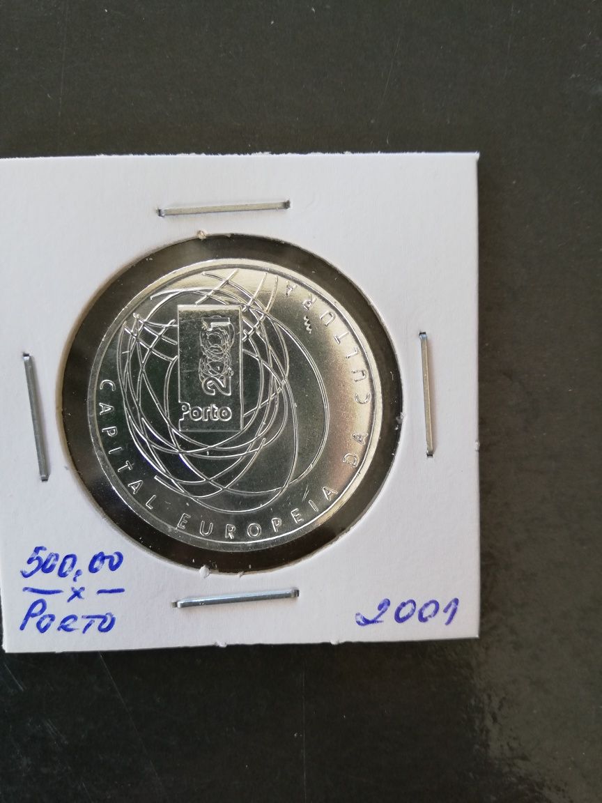 Moedas 500 escudos prata. Sete moedas diferentes. Cada uma 5€ e portes