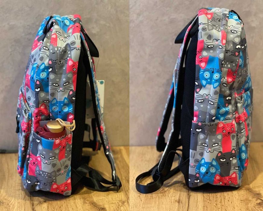 Повсякденний рюкзак для лептопів 16", Wadirum, принт котики, - 26,6%