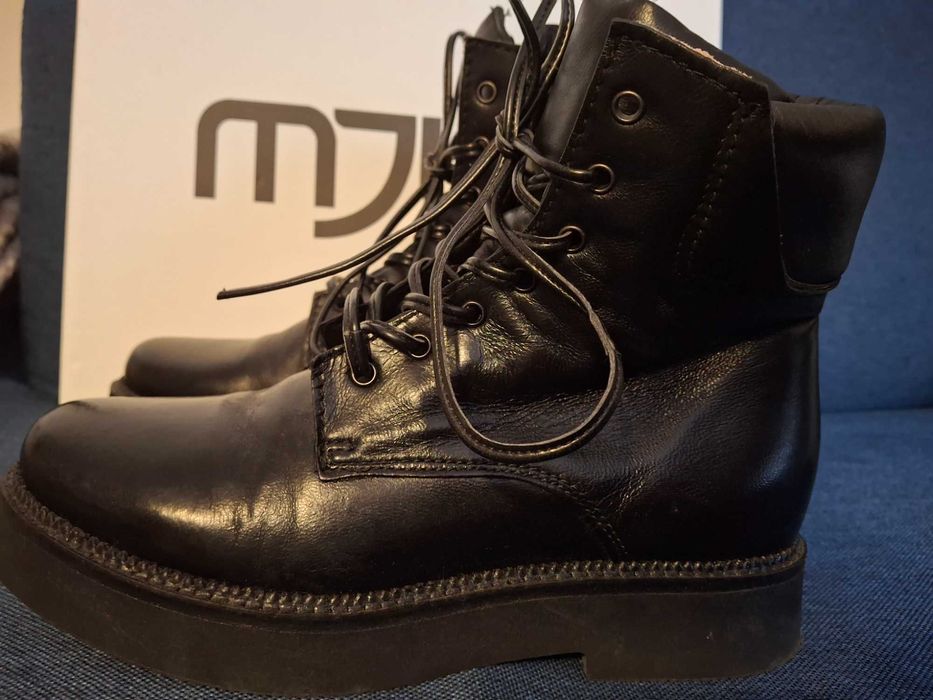 Botki półbuty skórzane 37 wkładka 23.5 cm