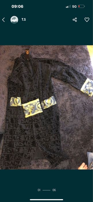 Szlafeok unisex s m l xl xxl  versace czarny , zolty