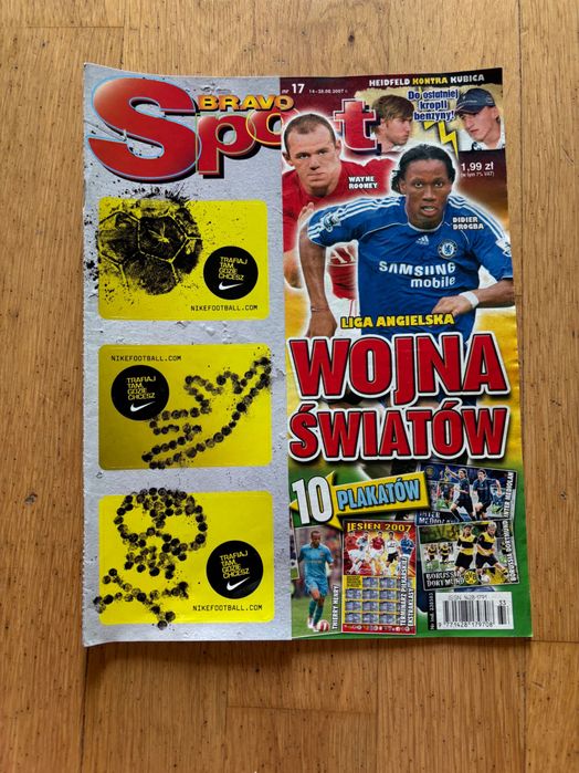 Bravo Sport Gazeta czasopismo kolekcjonerskie 2007 numer 17 + naklejki