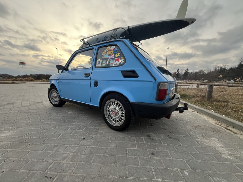 Fiat 126p Maluch 2000r. - Błękitny - w stylu hawajskim. Inter Groclin