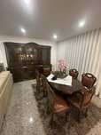 Movel de sala + mesa de sala c/8 cadeiras em pele.