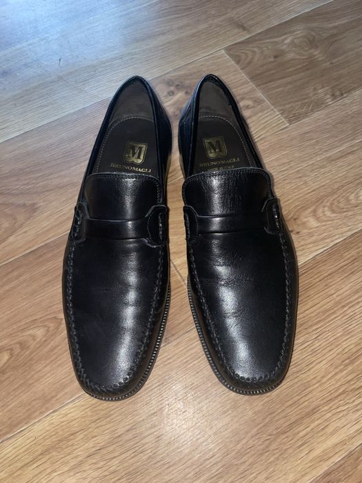 Чоловічі шкіряні туфлі лофери Bruno Magli оригінал 41 р.