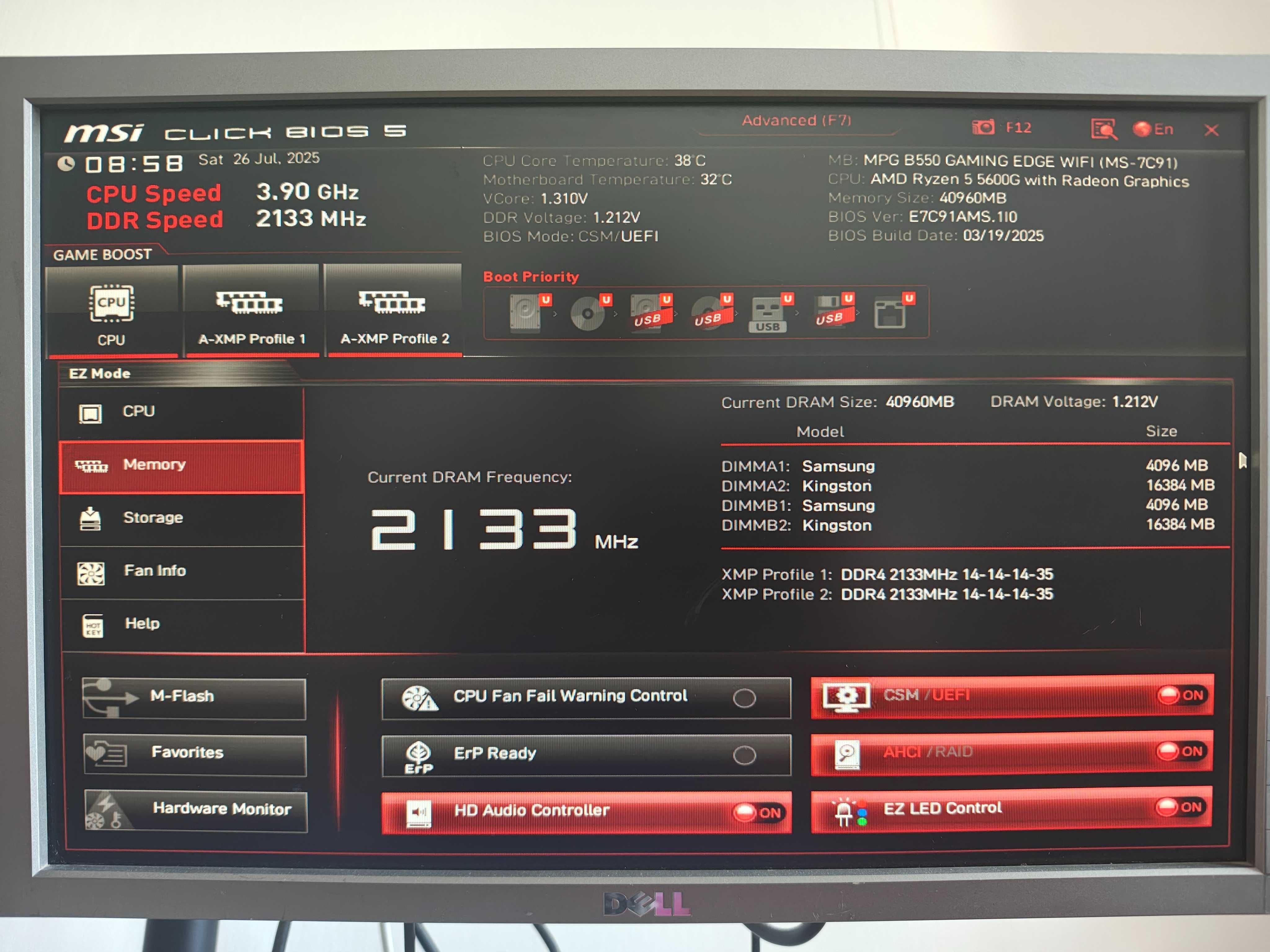 MSI MPG B550 GAMING EDGE WIFI + 2 anteny + 2 kable SATA + 2 śrubki M.2