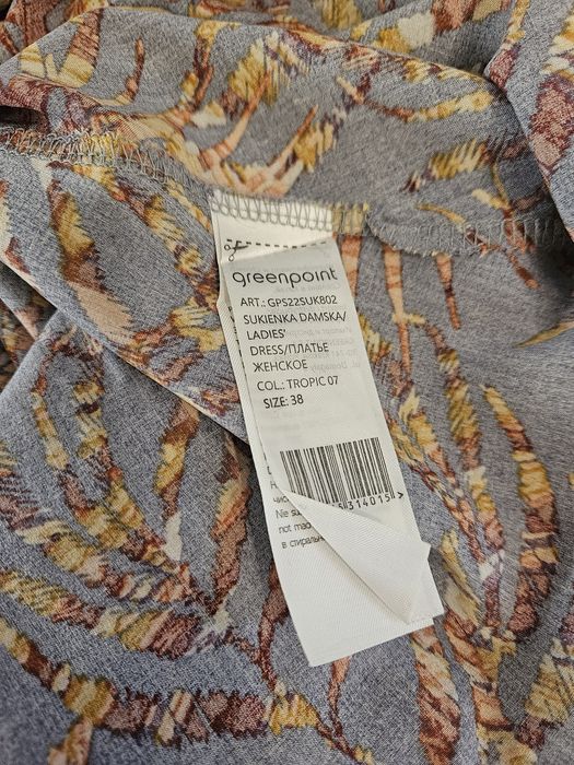 nowa sukienka Greenpoint wiskoza 38 M fioletowa kwiaty kolorowa lato