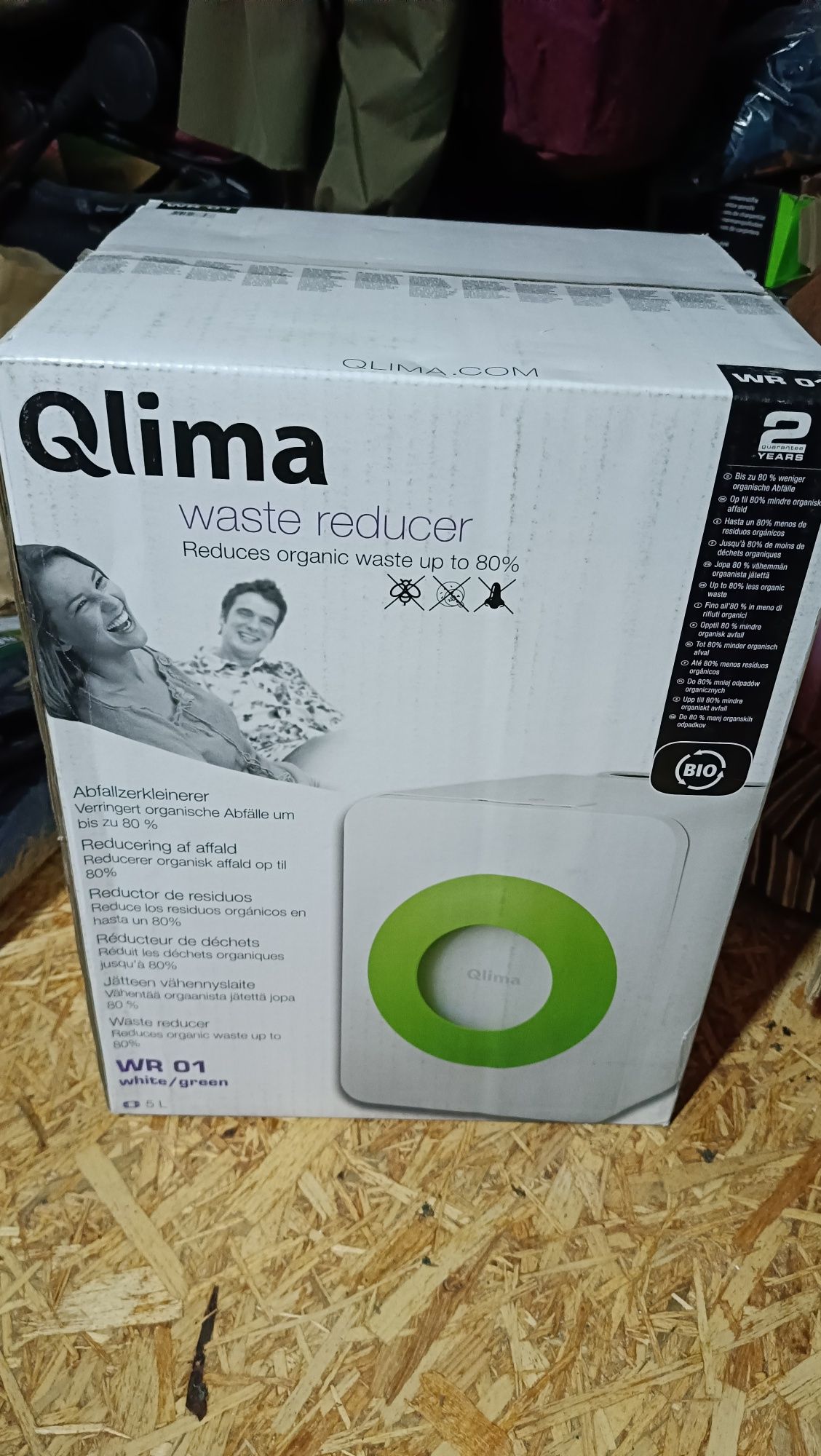Kosz na śmieci plastik Qlima +4 filtry