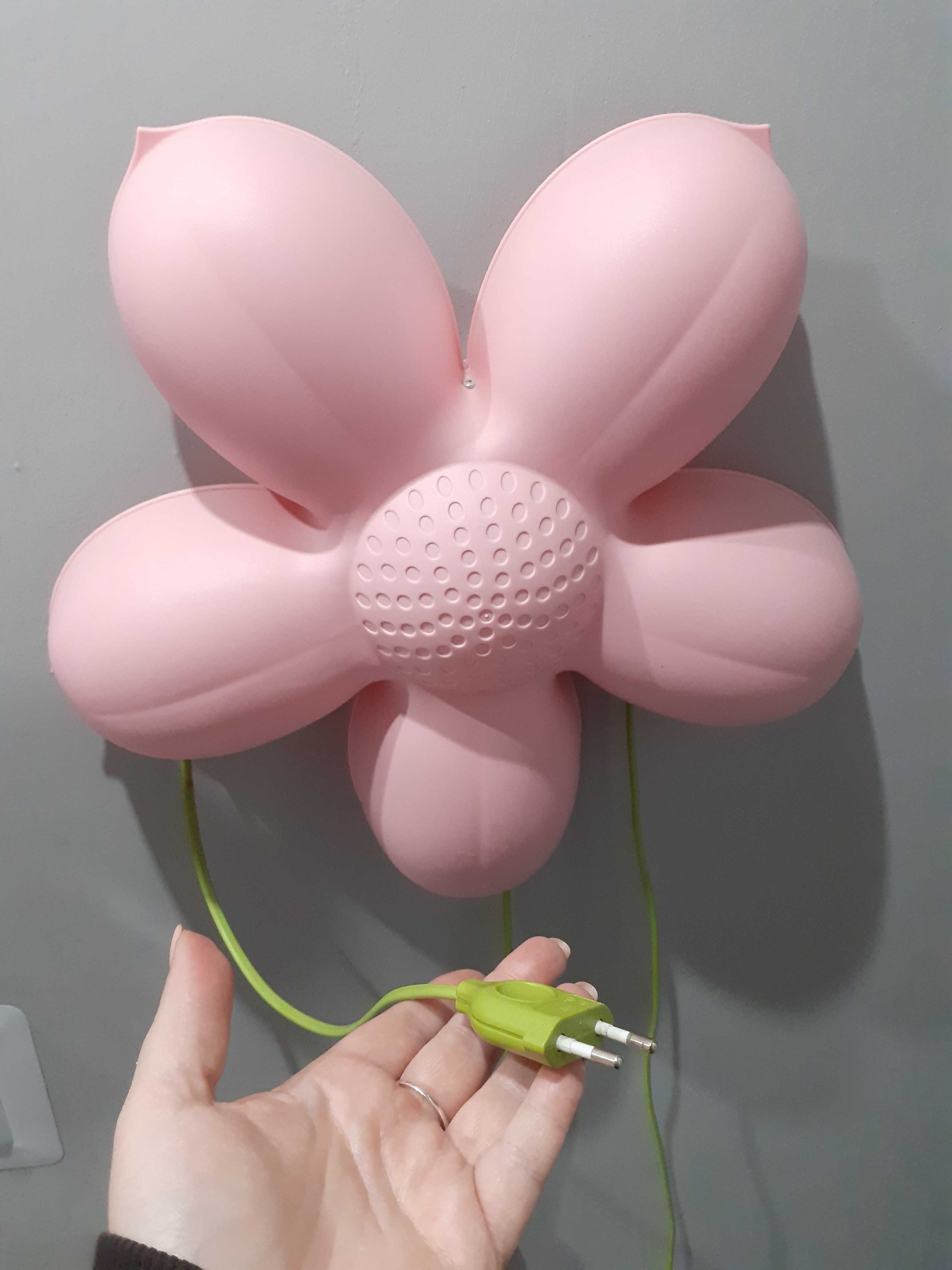 Lampka -  kinkietowa Ikea różowy kwiatek- oryginalna