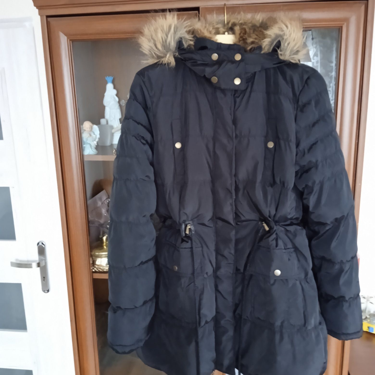 Długa kurtka zimowa r 14/XL stan idealny