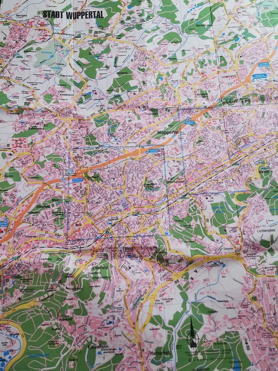 Mapa Wuppertal Niemcy