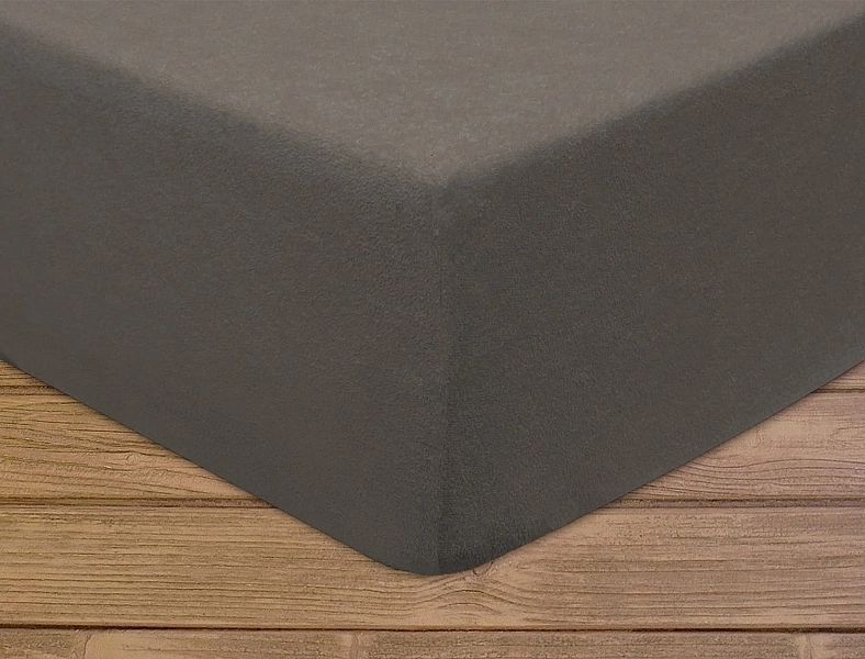 Prześcieradło frotte z gumką 160x200 kolor Szary