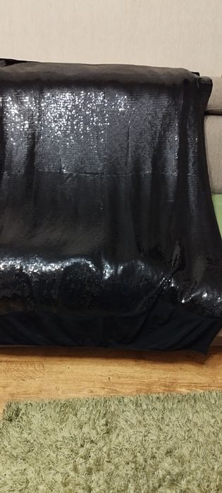 Ткань паеточная цвет черный