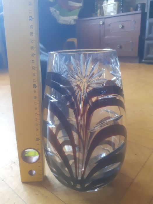 Wazon prl stare szklo kryształ