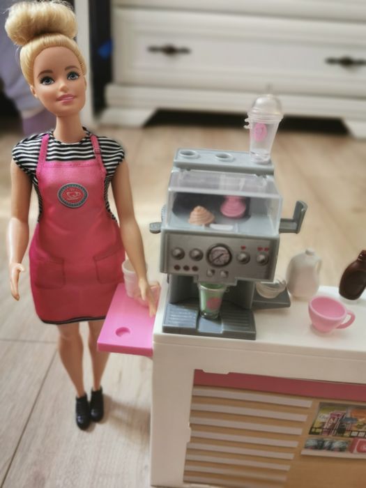 Barbie kawiarenka lalka stanowisko akcesoria