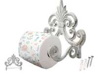 Uchwyt na papier toaletowy Comfify Fleur De Lis wykonany z żeliwa