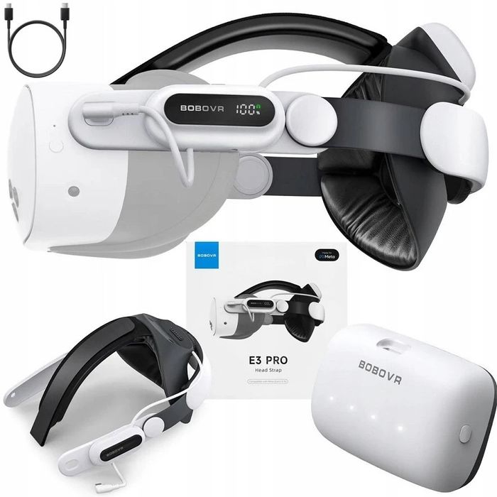 Кріплення BoboVR E3 Pro для Meta Quest 3/3S з акумулятором 10000 mAh