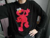 Sweter czarny Elmo, mapety xs/s h&m