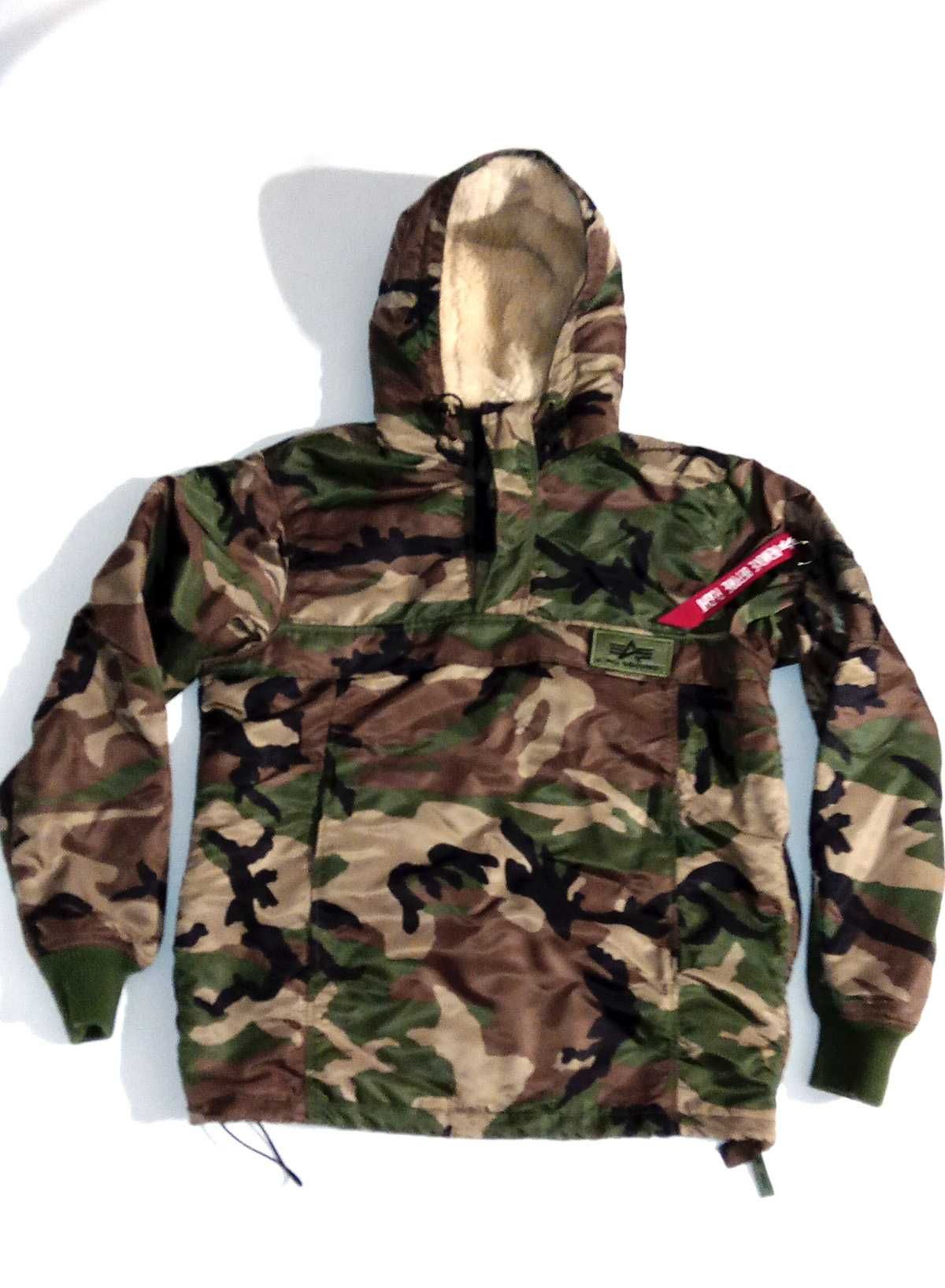 Kurtka Alpha Industries L camo anorak raz ubrana snowboard narty