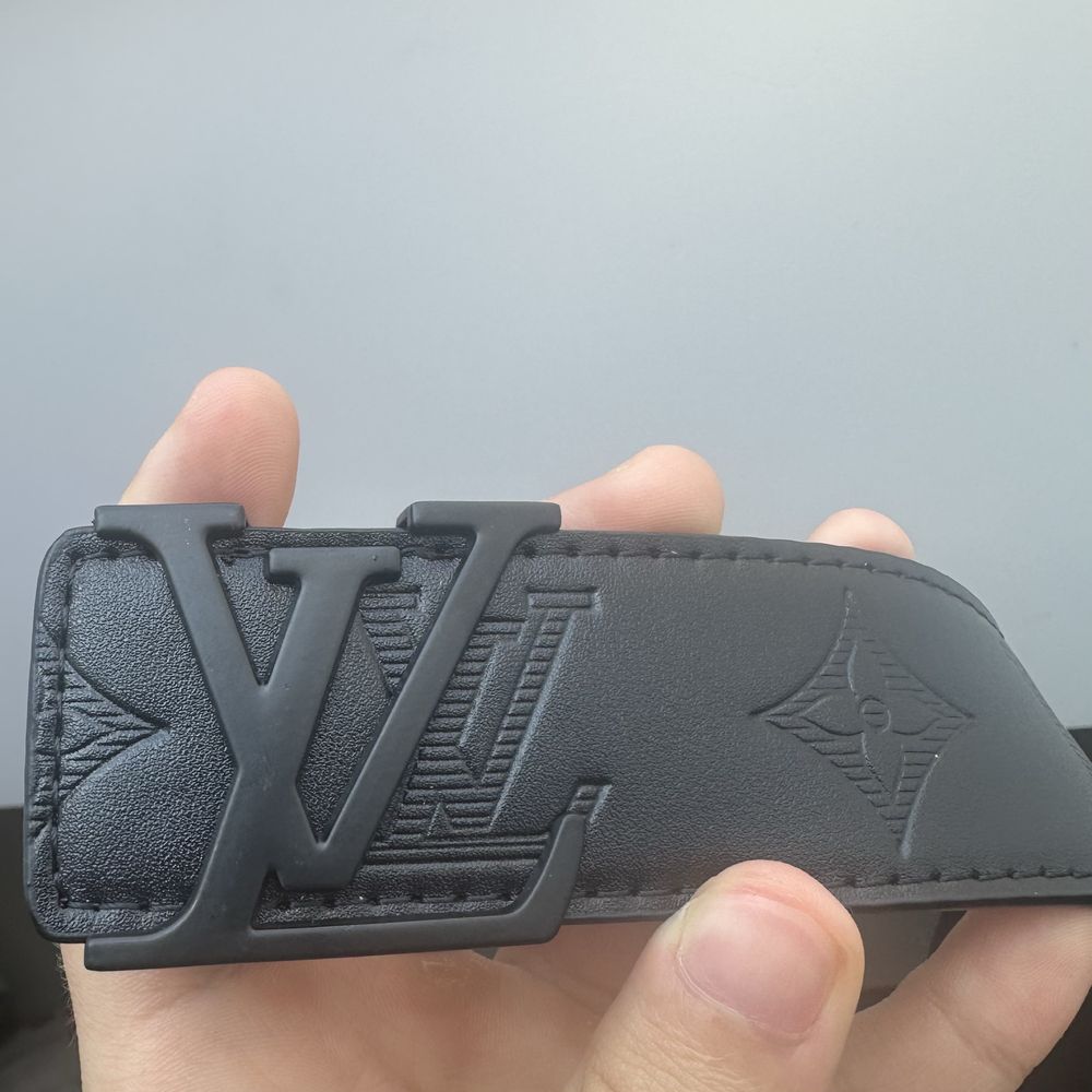 Pasek Louis Vuitton LV Belt Czarny all black monogram