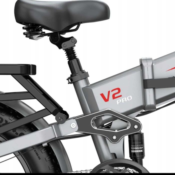 Rower elektryczny OVIVO V2 PRO 2.0 SZARY 250W KOŁO 20"