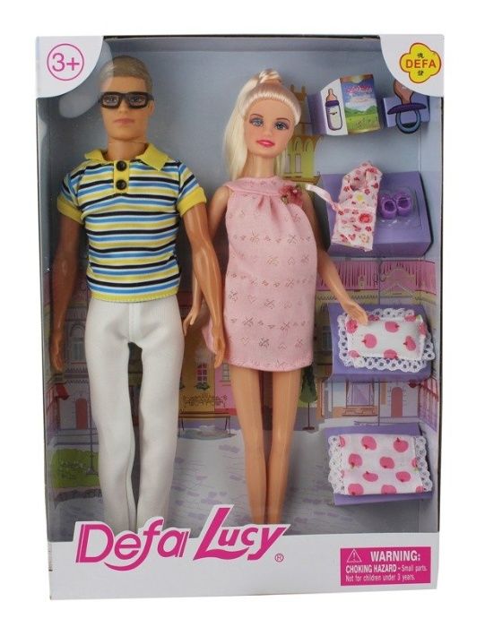 Lalka Defa Tata Mama w ciąży Bobas barbie rodzinka Zabawki Barbie