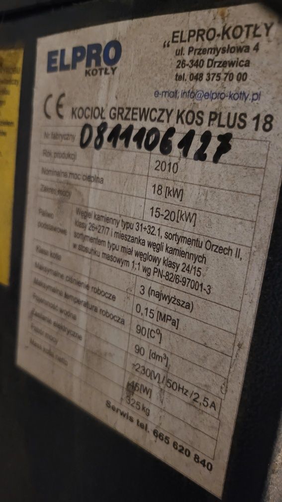 Kocioł ELPRO 18 kW, 3 klasa