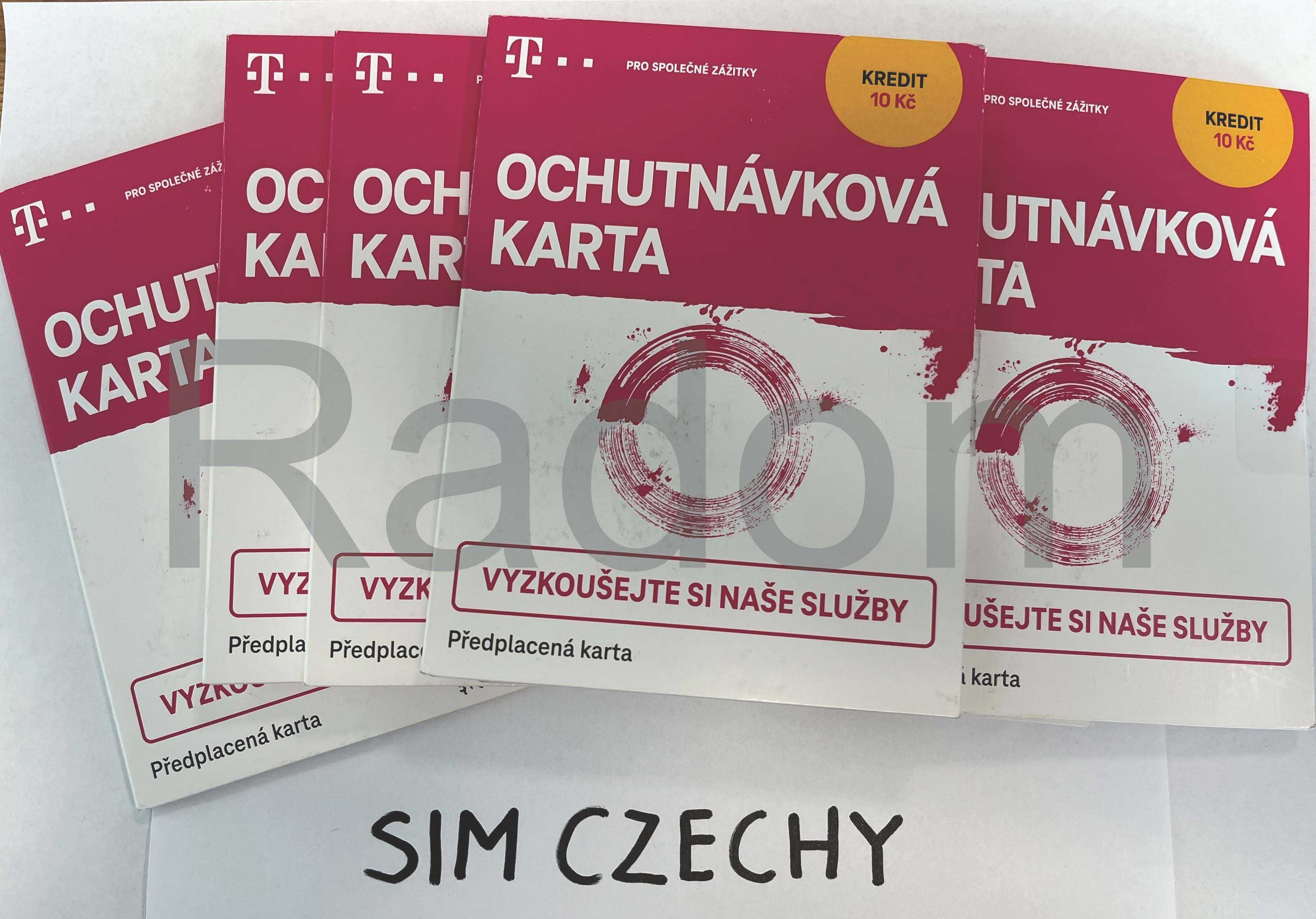 Czechy sim karta T-mobile 10kc saldo nowe czeskie startery