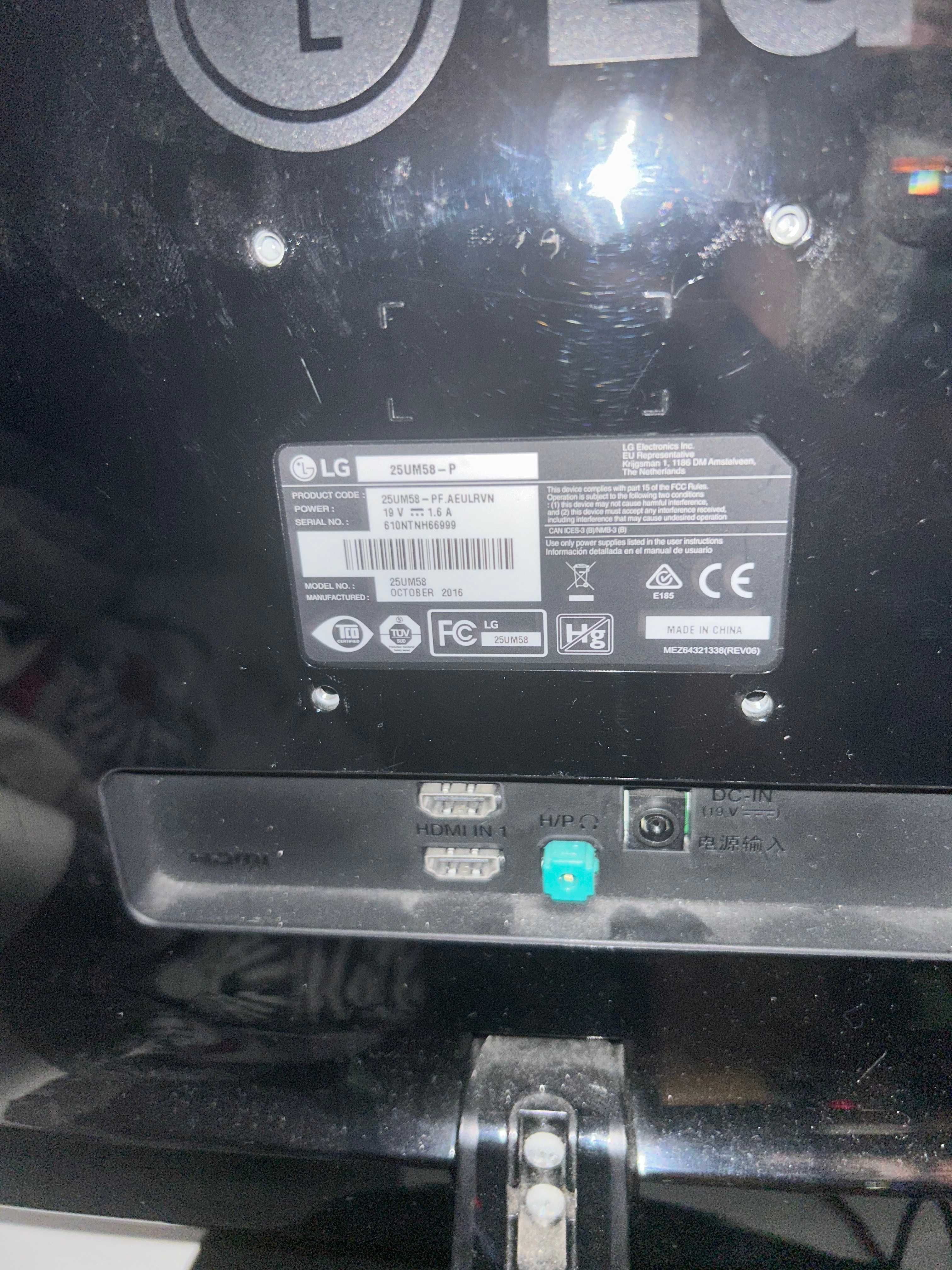 Ecra LED LG 25UM58-P