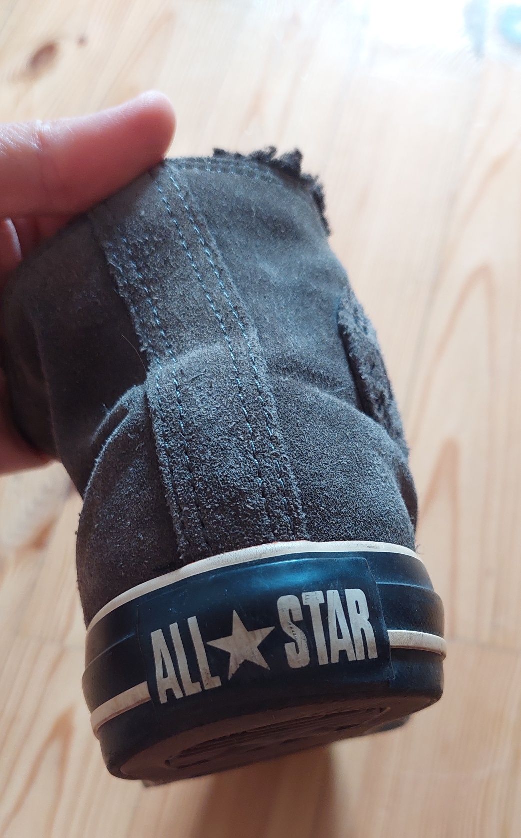 Утеплені замшеві кеди converse all star.leather