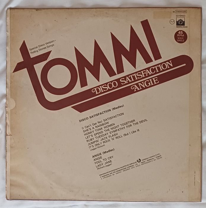 Disco em Vinil - Tommi, "Disco Satisfaction"