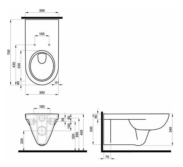 Miska Wc wiszaca koło