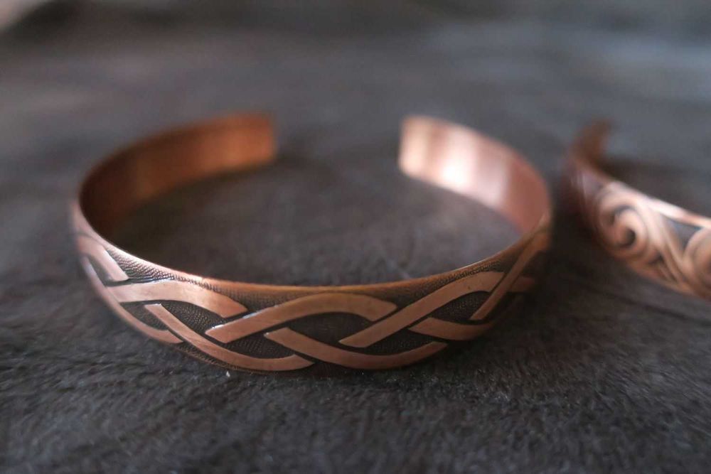 Miedziana bransoletka 100% miedź we wzory