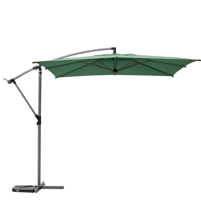 Guarda-sol Descentrado Hôma Manoa – Verde Olive 2,5x2,5M + Bases