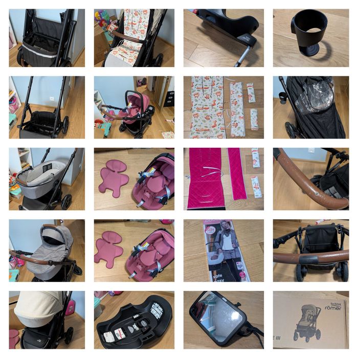 Wózek Britax Romer Smile III 3w1 + dodatki