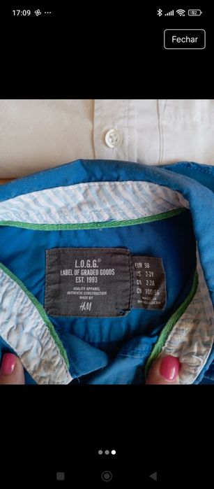 Conjunto camisas tamanho 2/3 Anos