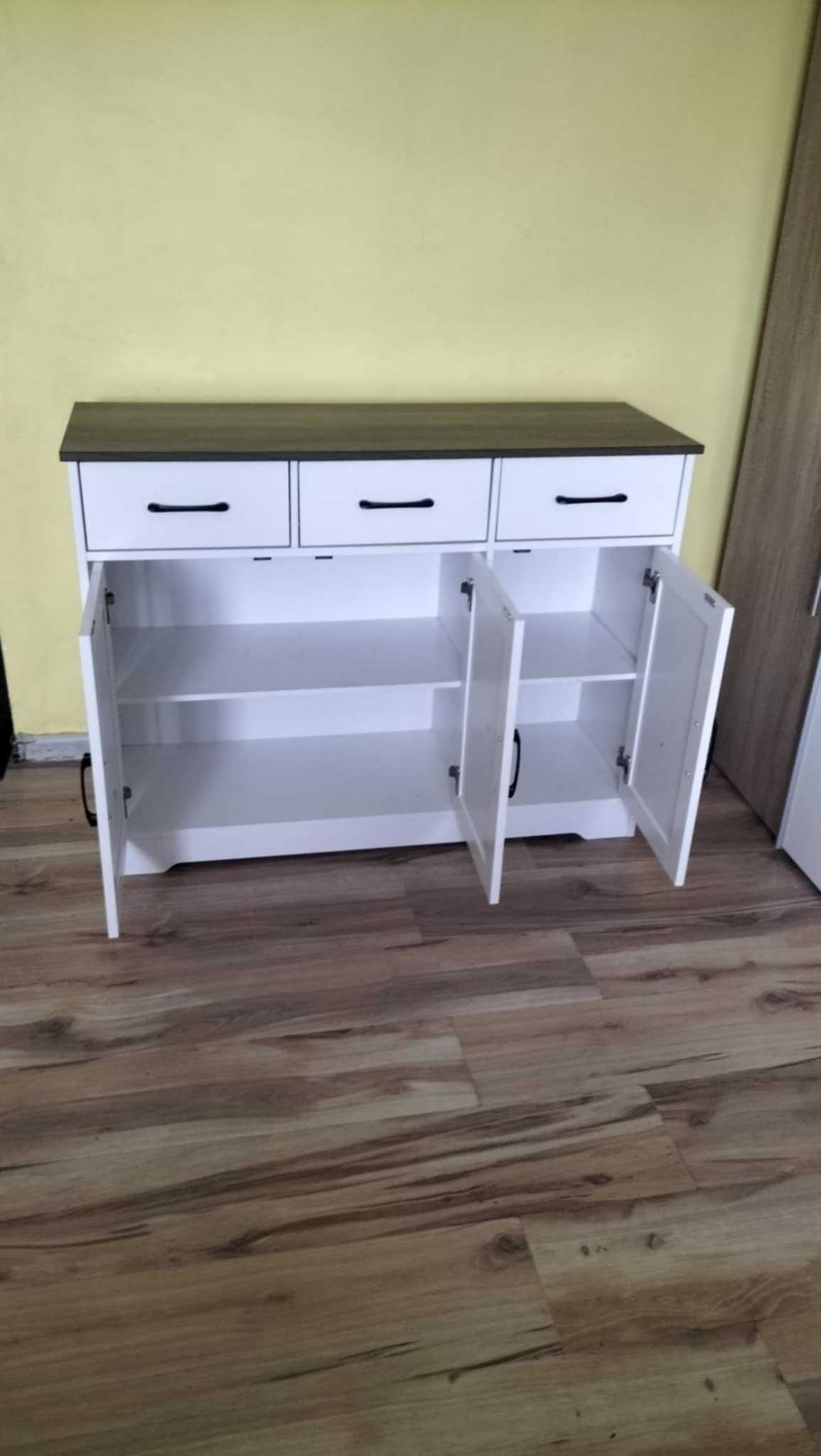 komoda szafka bufetowa z szufladami i półkami,