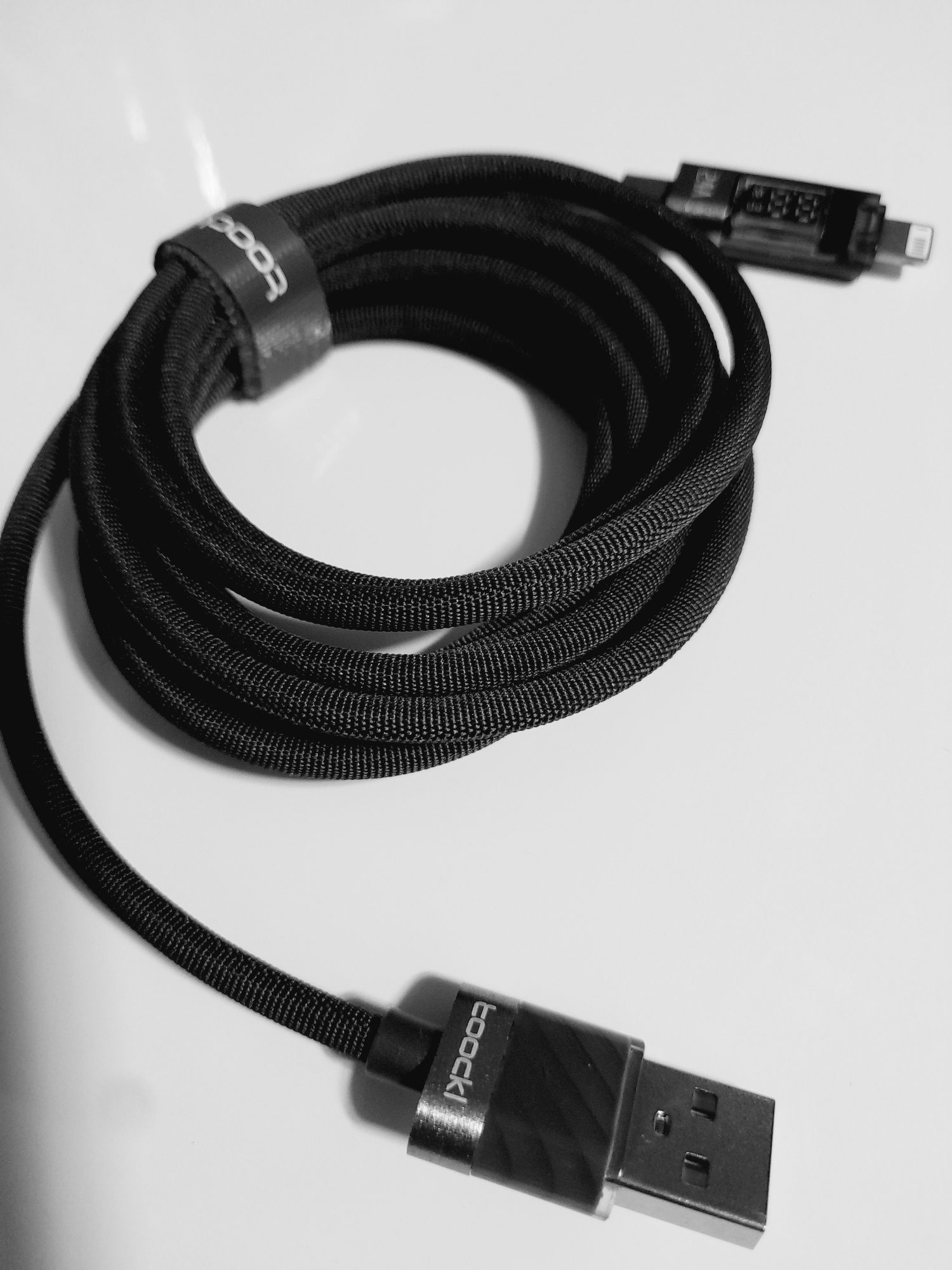 Кабель с дисплеем Toocki USB to Lightning для iPhone, iPad, 12W 2.4А