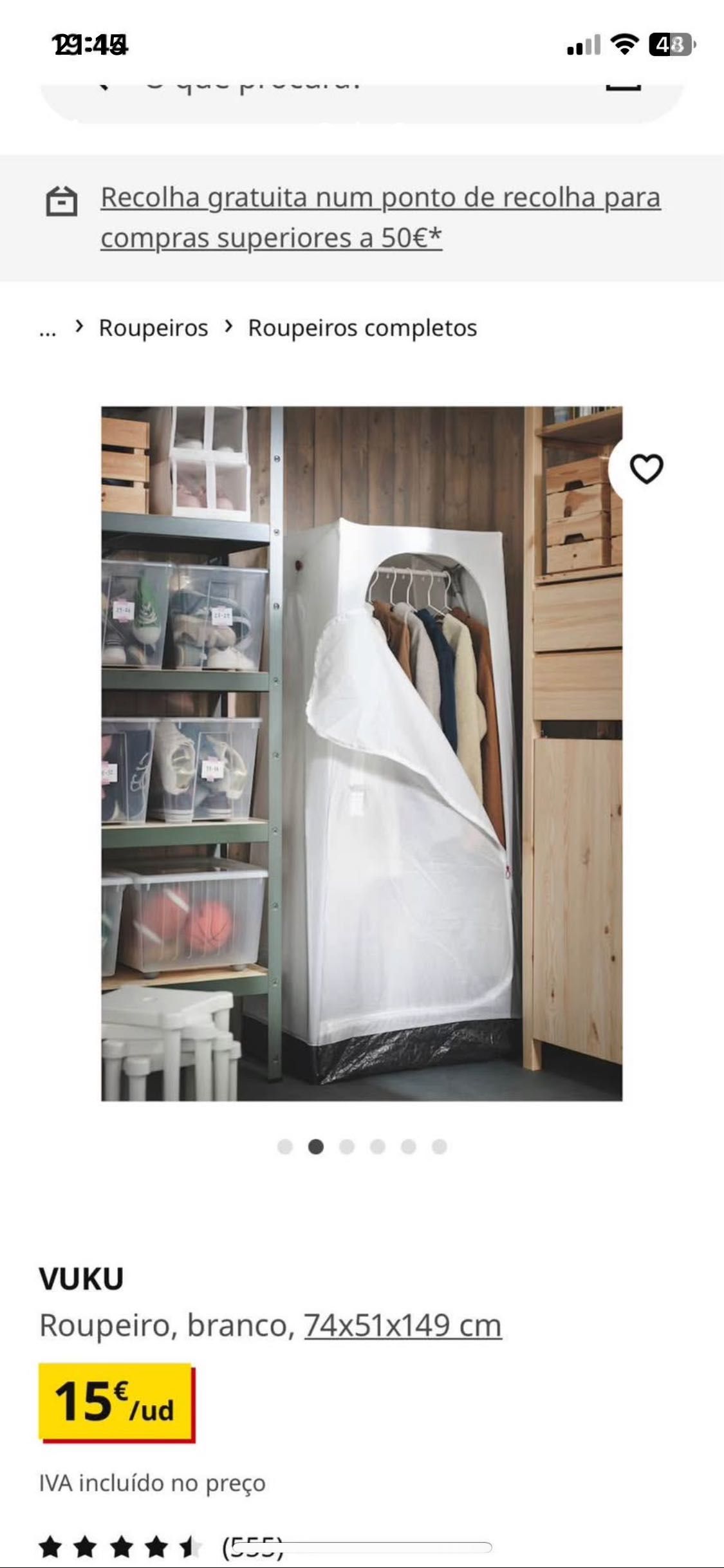 2 roupeiros/ armários vuku ikea