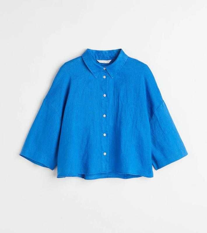 H&M рубашка льняная, блуза