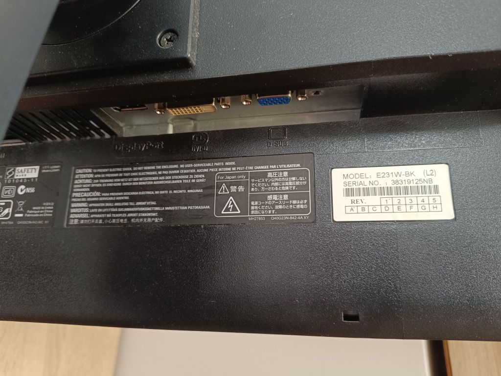 Monitor NEC MultiSync E231W 23"