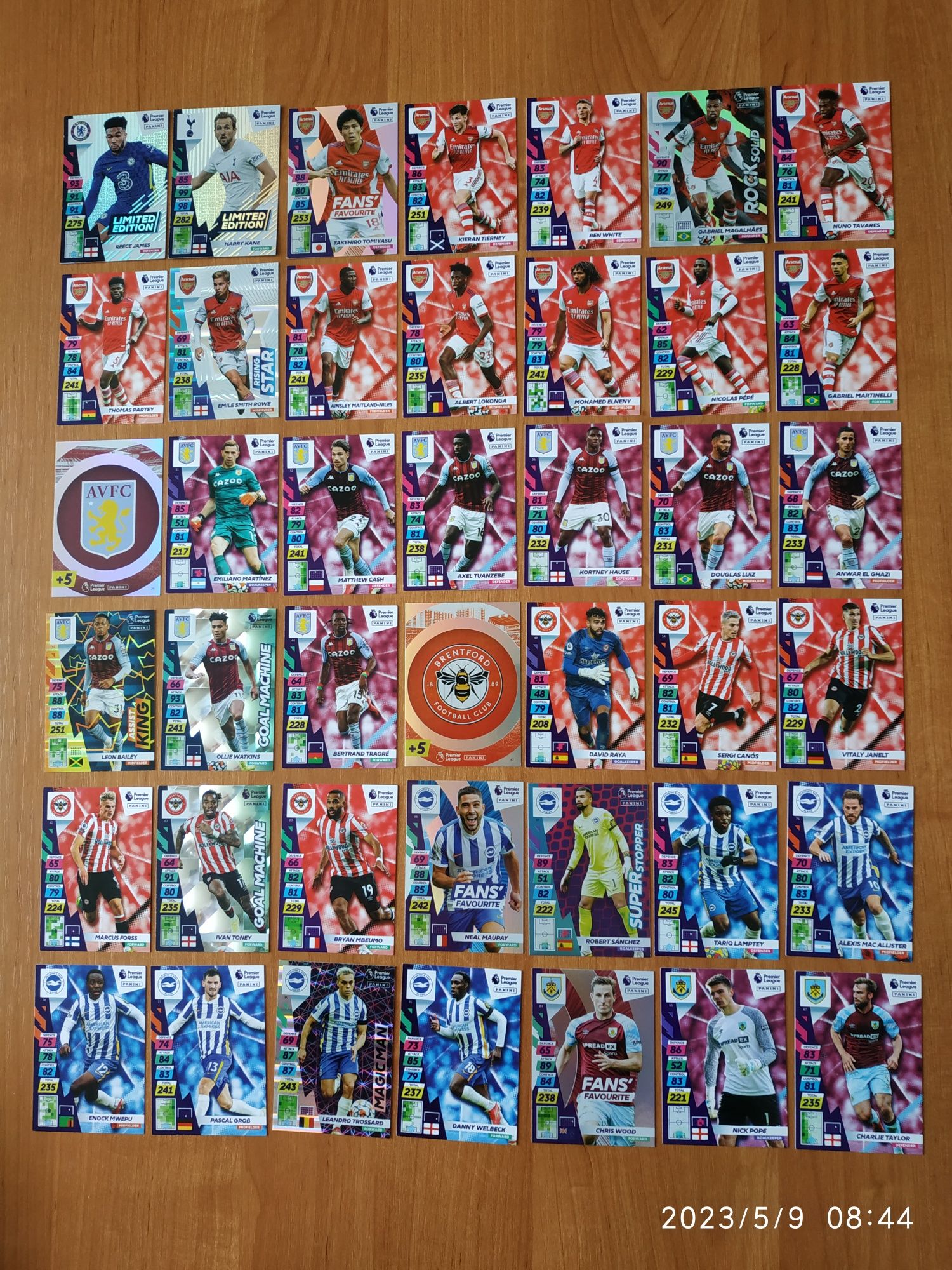Panini Premier League Plus AXL 2022 album plus 190 kart (2 Limited