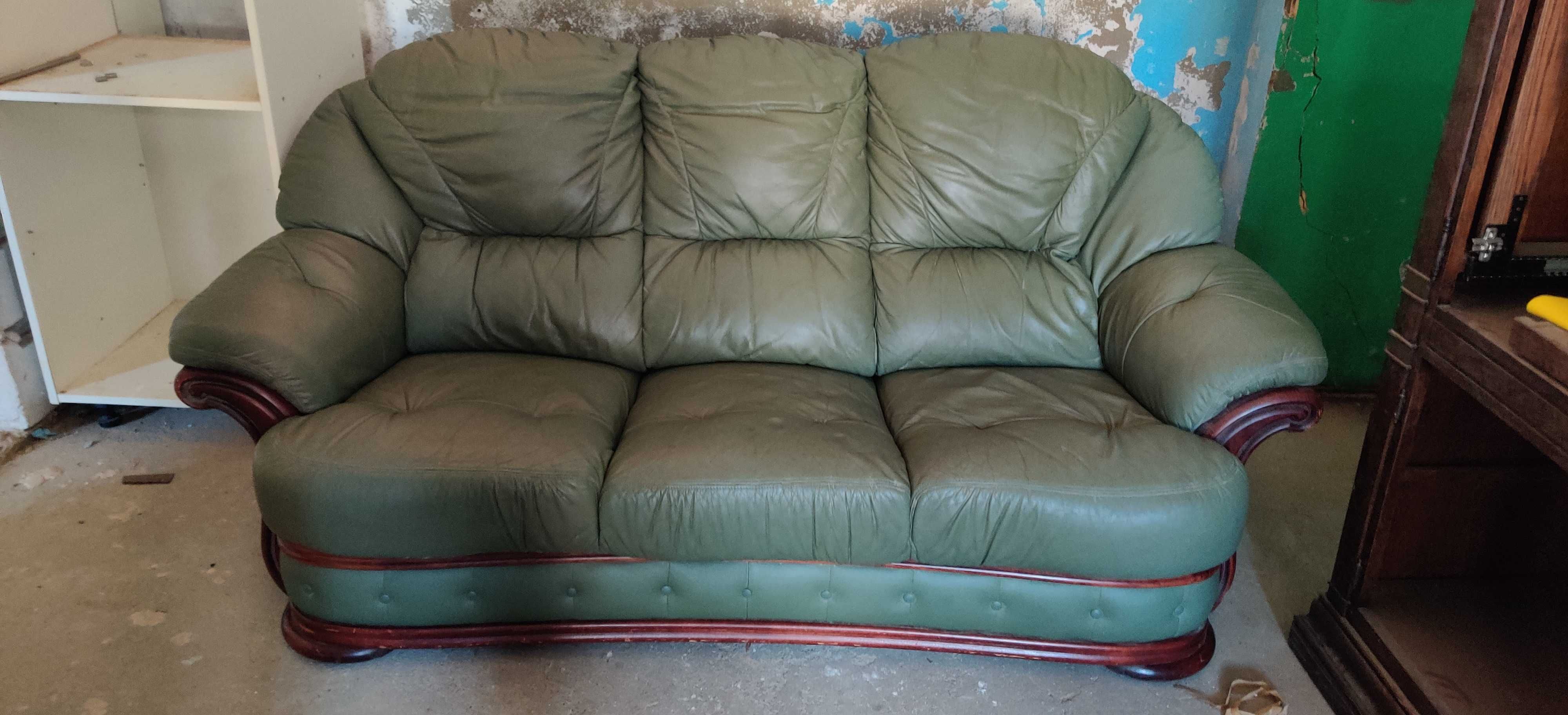 Sofa i fotel skórzana brytyjska
