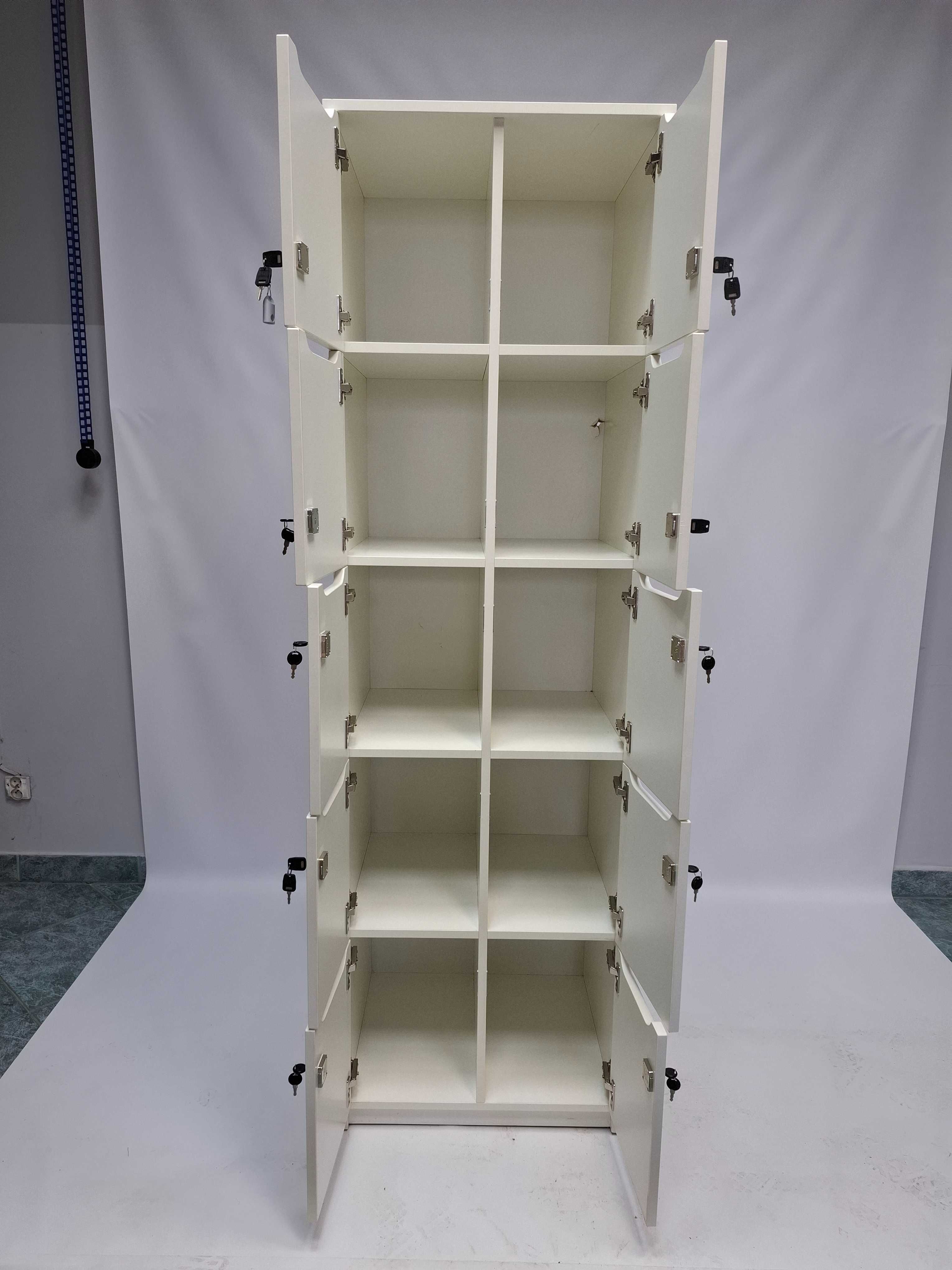 Szafa biurowa typu locker 10 drzwiowa biała