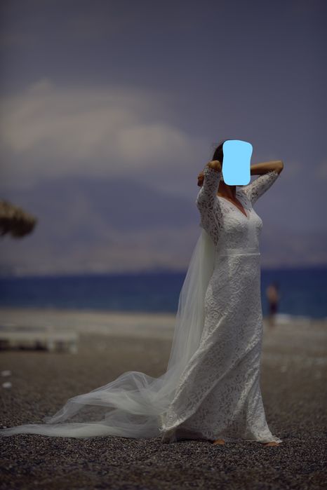 Suknia ślubna z trenem