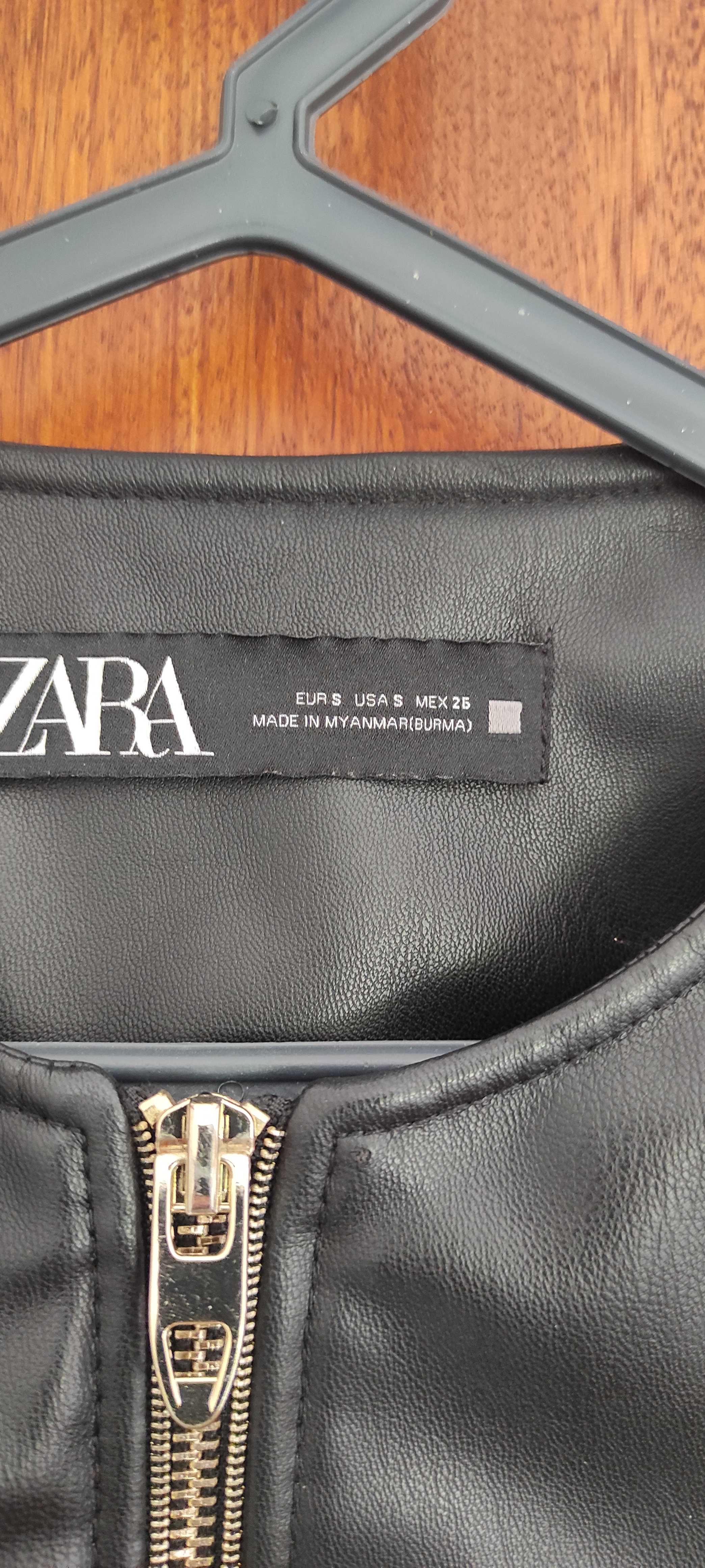 Casaco de Napa preto Zara