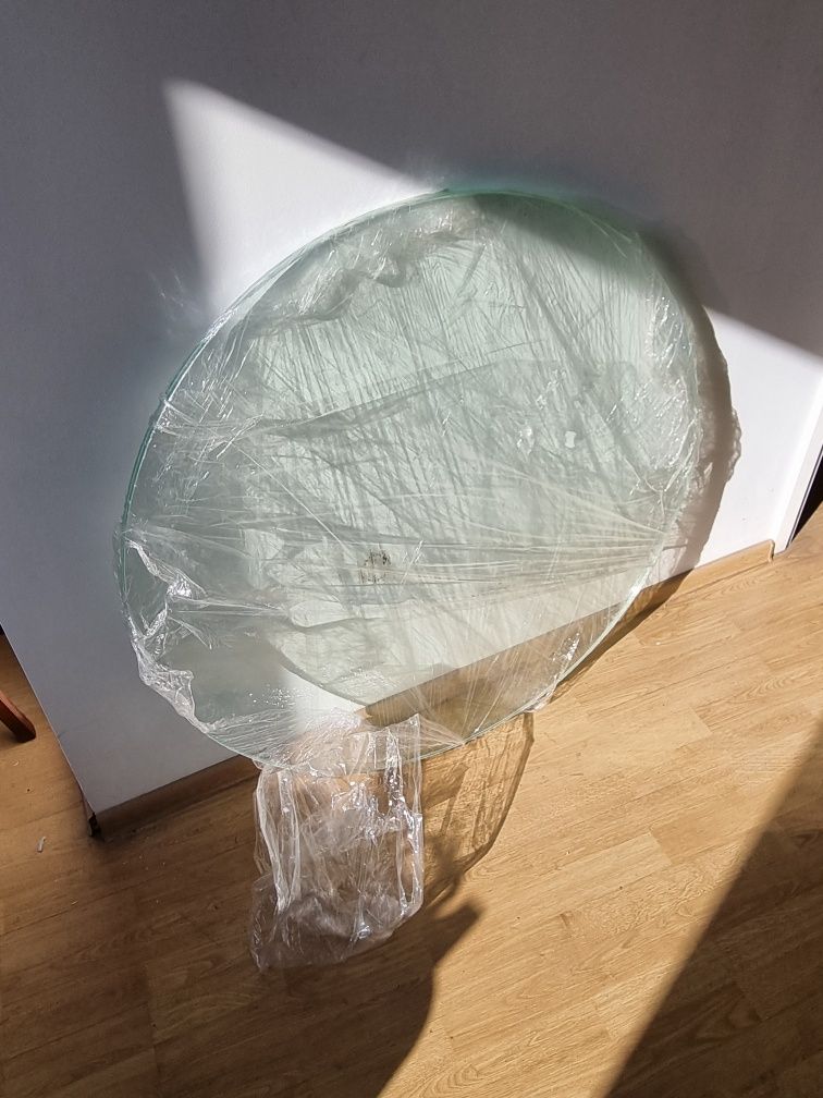 Blat do stołu szkło hartowane f 100cm gr 1cm.Cena z 2sztuki .